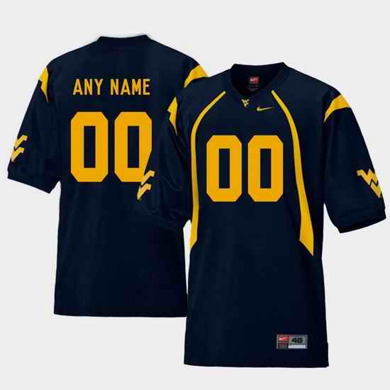 Men Women Youth Toddler West Virginia Mountaineers Custom Navy College Football Home Jersey